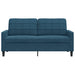 Tweezitsbank 140 cm fluweel blauw