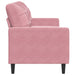 Driezitsbank 180 cm fluweel roze
