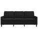 Driezitsbank 180 cm fluweel zwart