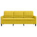 Driezitsbank 180 cm fluweel geel