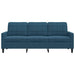 Driezitsbank 180 cm fluweel blauw