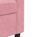Driezitsbank 210 cm fluweel roze