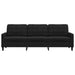 Driezitsbank 210 cm fluweel zwart