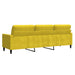 Driezitsbank 210 cm fluweel geel