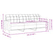 Driezitsbank 210 cm fluweel geel