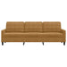 Driezitsbank 210 cm fluweel bruin