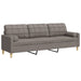 3-zitsbank met sierkussens 210 cm stof taupe