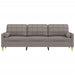 3-zitsbank met sierkussens 210 cm stof taupe