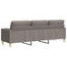 3-zitsbank met sierkussens 210 cm stof taupe