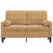 Tweezitsbank met sierkussens 120 cm fluweel bruin