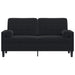 Tweezitsbank met sierkussens 140 cm fluweel zwart