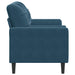 Tweezitsbank met sierkussens 140 cm fluweel blauw