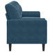3-zitsbank met sierkussens 210 cm fluweel blauw