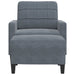 Fauteuil met voetenbank 60 cm fluweel donkergrijs