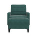 Fauteuil met voetenbank 60 cm fluweel donkergroen