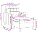 Fauteuil met voetenbank 60 cm fluweel donkergroen