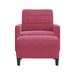 Fauteuil met voetenbank 60 cm fluweel wijnrood