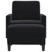 Fauteuil met voetenbank 60 cm fluweel zwart