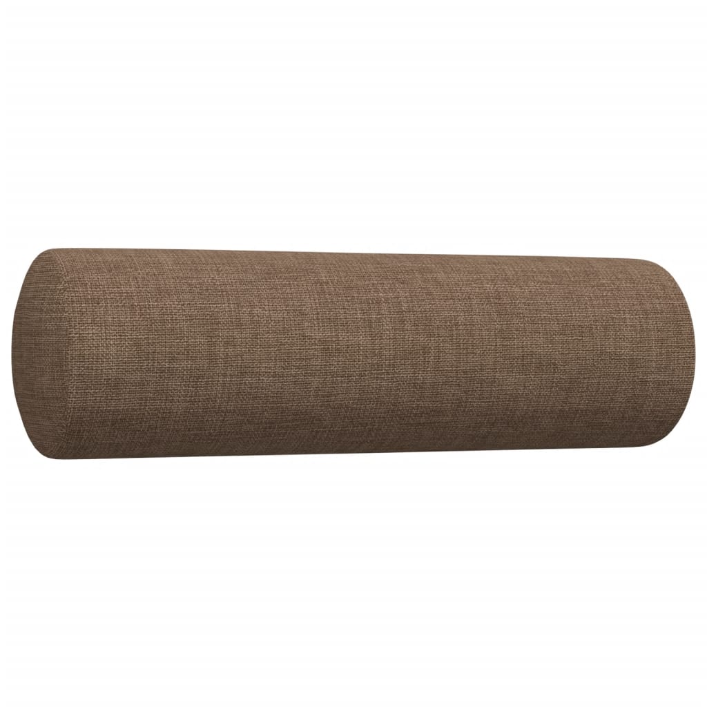 3-delige Loungeset met sierkussens stof bruin