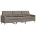 3-delige Loungeset met sierkussens stof taupe
