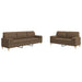 2-delige Loungeset met sierkussens stof bruin