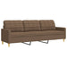 2-delige Loungeset met sierkussens stof bruin