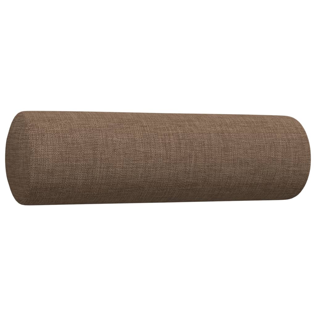2-delige Loungeset met sierkussens stof bruin