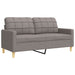 2-delige Loungeset met sierkussens stof taupe