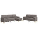3-delige Loungeset met voetenbank en kussens stof taupe