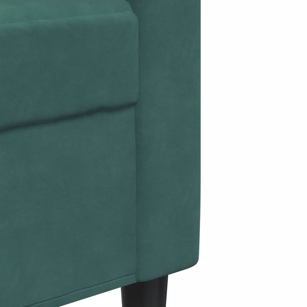 3-delige Loungeset met kussens fluweel donkergroen
