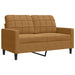3-delige Loungeset met kussens fluweel bruin
