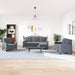 4-delige Loungeset met kussens fluweel donkergrijs