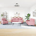 4-delige Loungeset met kussens fluweel roze