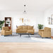 4-delige Loungeset met kussens fluweel bruin