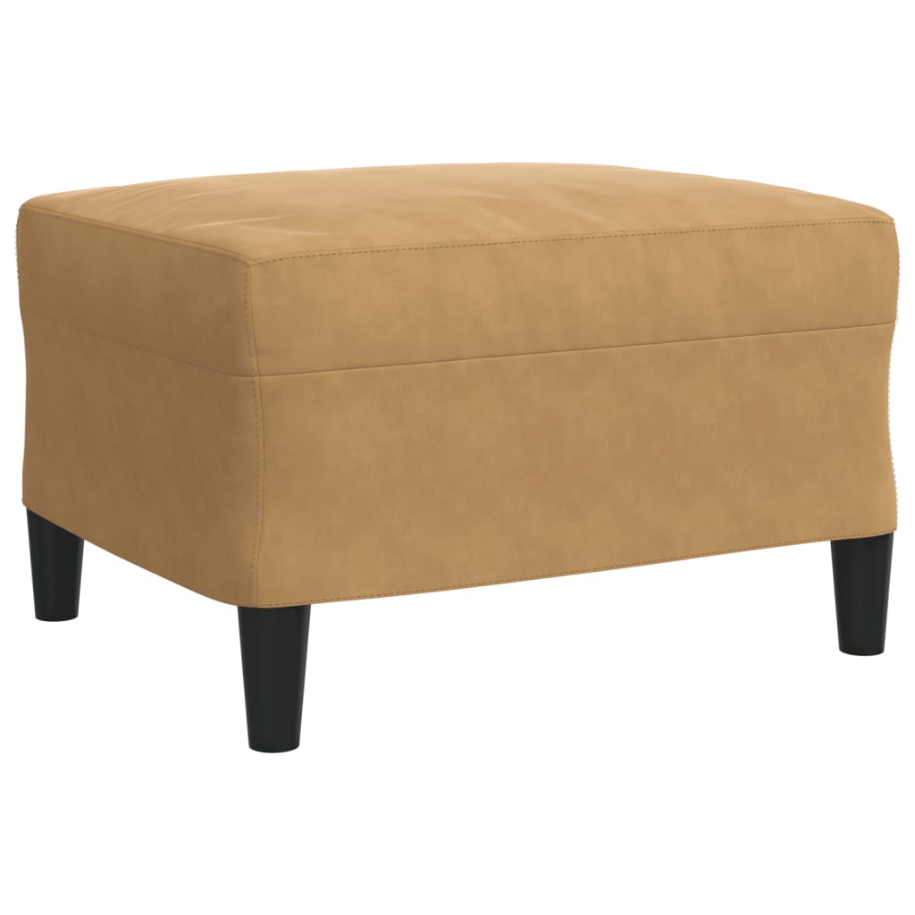 4-delige Loungeset met kussens fluweel bruin