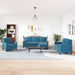4-delige Loungeset met kussens fluweel blauw