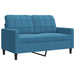 4-delige Loungeset met kussens fluweel blauw