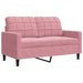 4-delige Loungeset met kussens en bolsters fluweel roze