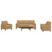 4-delige Loungeset met kussens en bolsters fluweel bruin