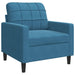 4-delige Loungeset met kussens en bolsters fluweel blauw