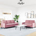 2-delige Loungeset met kussens fluweel roze