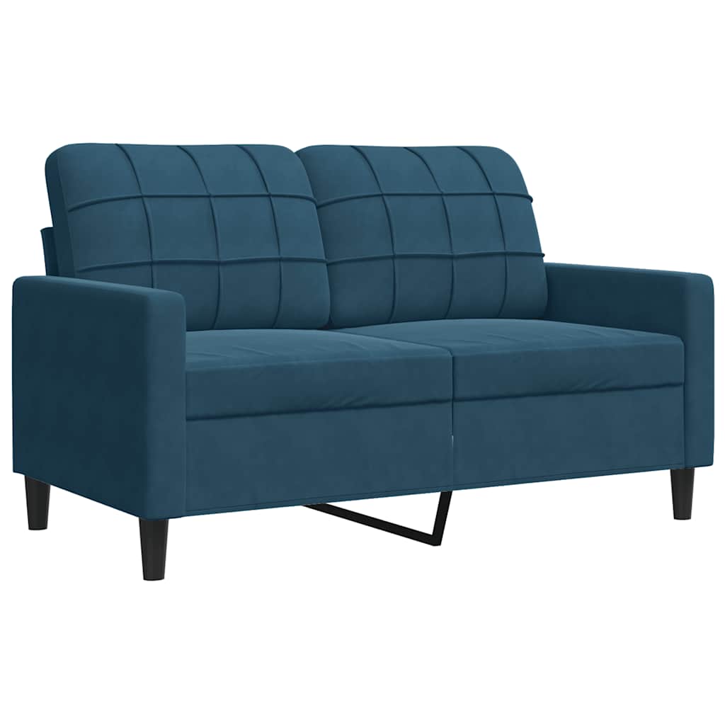 2-delige Loungeset met kussens fluweel blauw