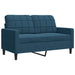 2-delige Loungeset met kussens fluweel blauw
