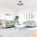 3-delige Loungeset met kussens fluweel lichtgrijs