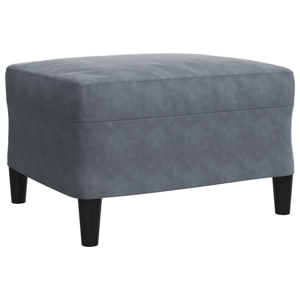 3-delige Loungeset met kussens fluweel donkergrijs