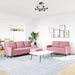 3-delige Loungeset met kussens fluweel roze