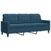 3-delige Loungeset met kussens fluweel blauw
