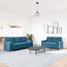 2-delige Loungeset met kussens en bolsters fluweel blauw