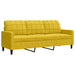 3-delige Loungeset met kussens en bolsters fluweel geel