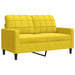 3-delige Loungeset met kussens en bolsters fluweel geel